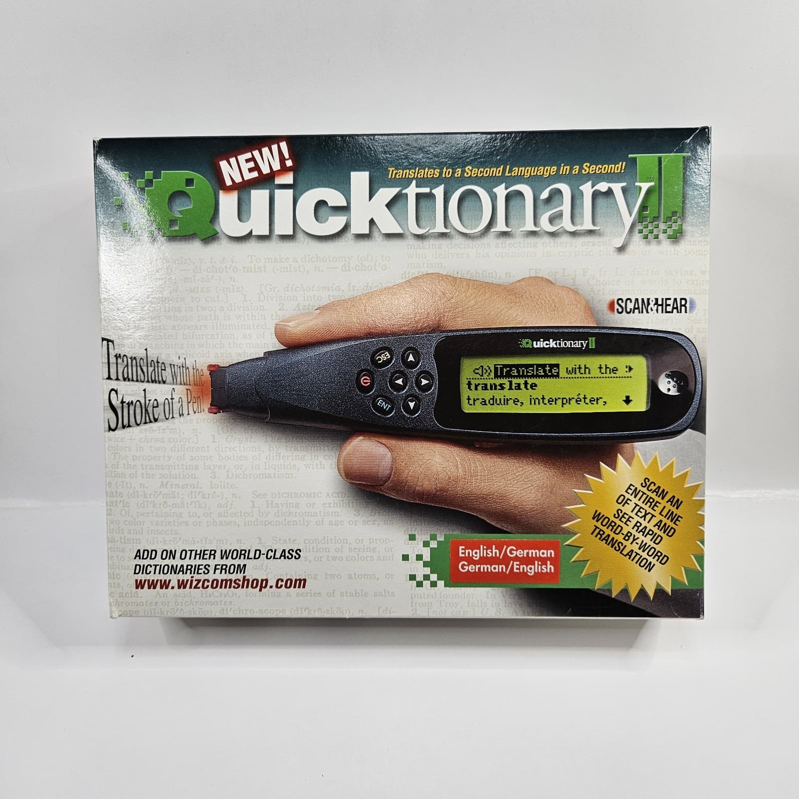 Wizcom Quicktionary 2 English/German - German/English Translate Electronic Pen 2