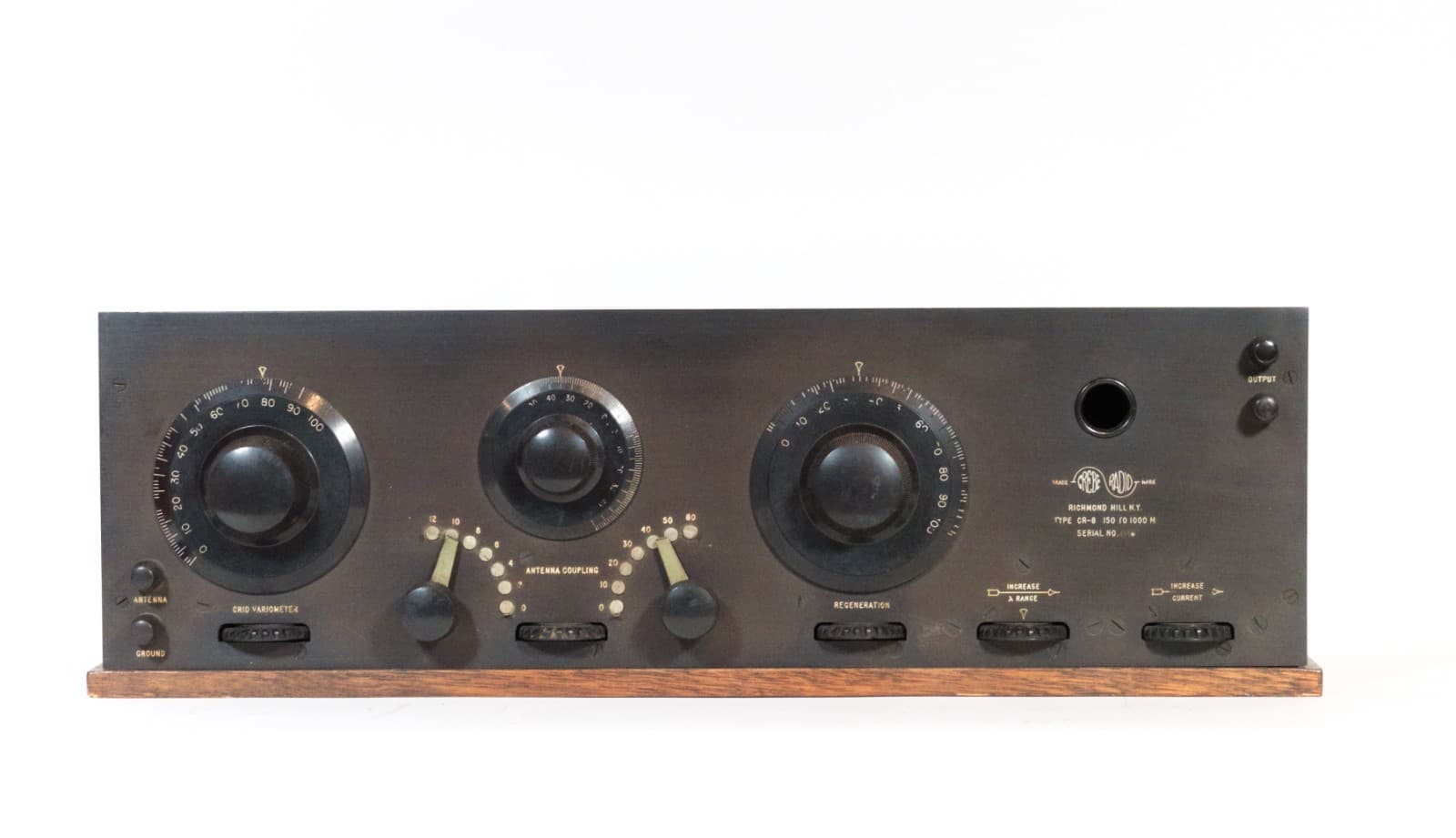 1922 Grebe CR8 Regenerative Radio w/Tipped Pink Detector Tube * Nice Set * Works 3