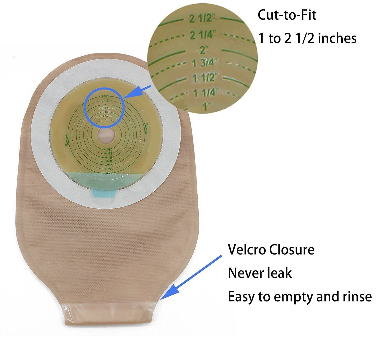 Colostomy Bags Ostomy Supplies One-Piece Drainable Ostomy Pouch for Ileostomy 3