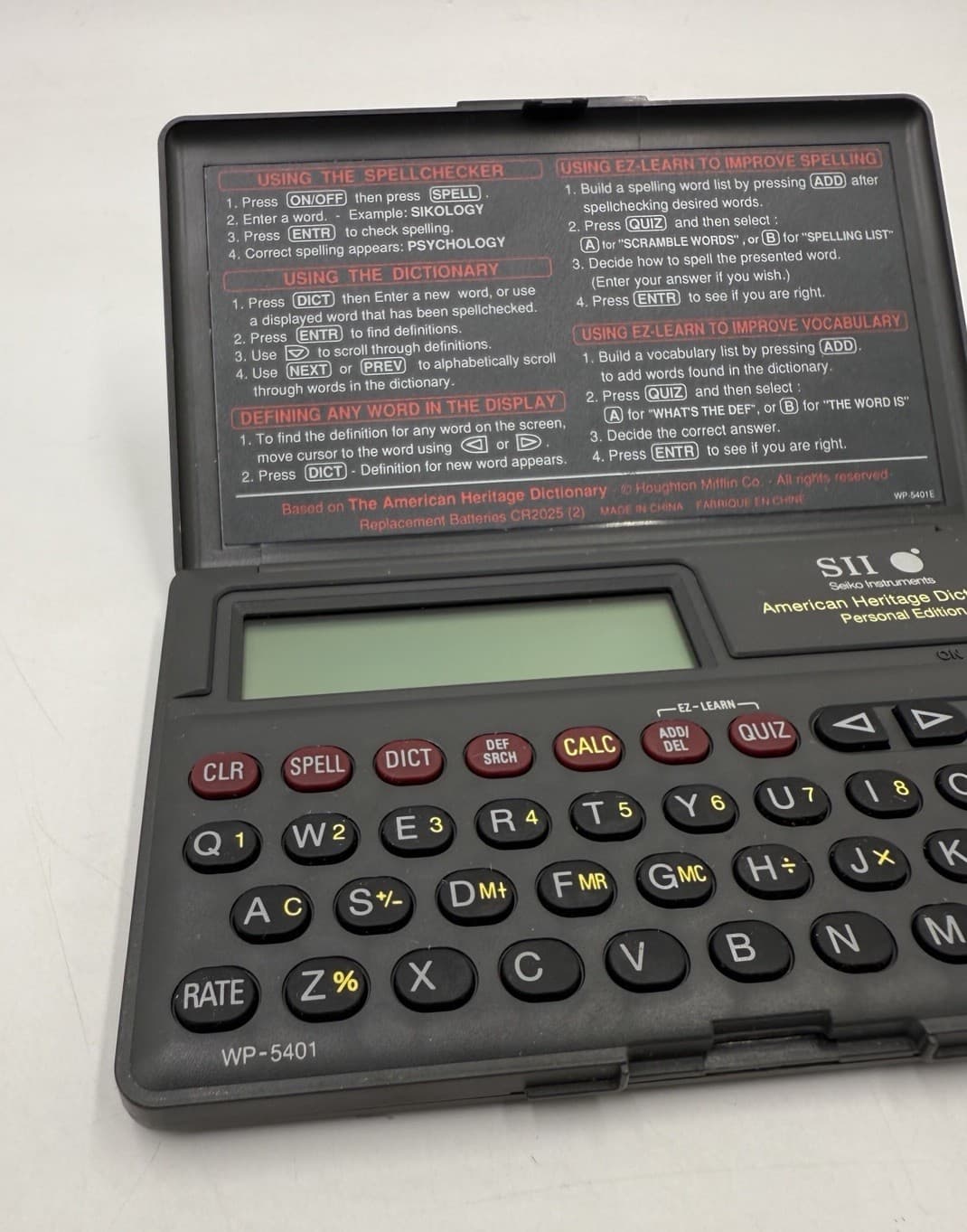 Seiko Instruments American Heritage Dictionary Personal Edition WP-5401 4