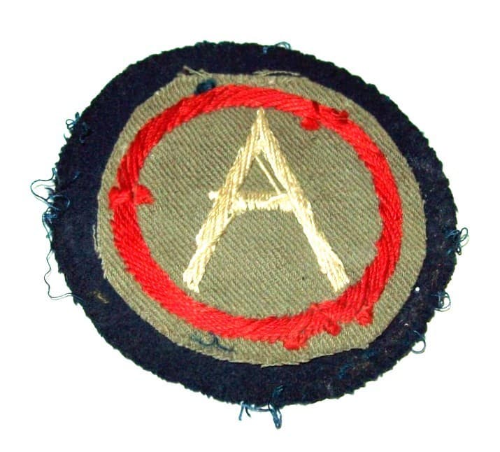 SALTY ORIGINAL CUT-EDGE POST WW1 GERMAN MADE 3rd ARMY PATCH OFF UNIFORM 2