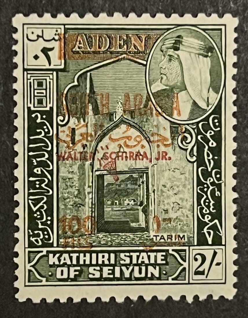 Travelstamps: 1966 Aden Stamps Astronaut Walter Schirra, Jr. OP 100f/2s MNH OG