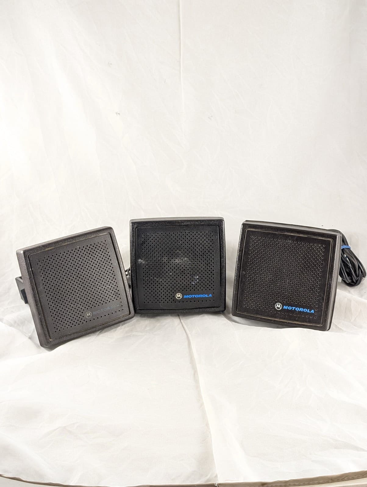 Lot of 3 Motorola Radio External Amplifier Speakers HSN4109A HSN4018B & HSN6001B
