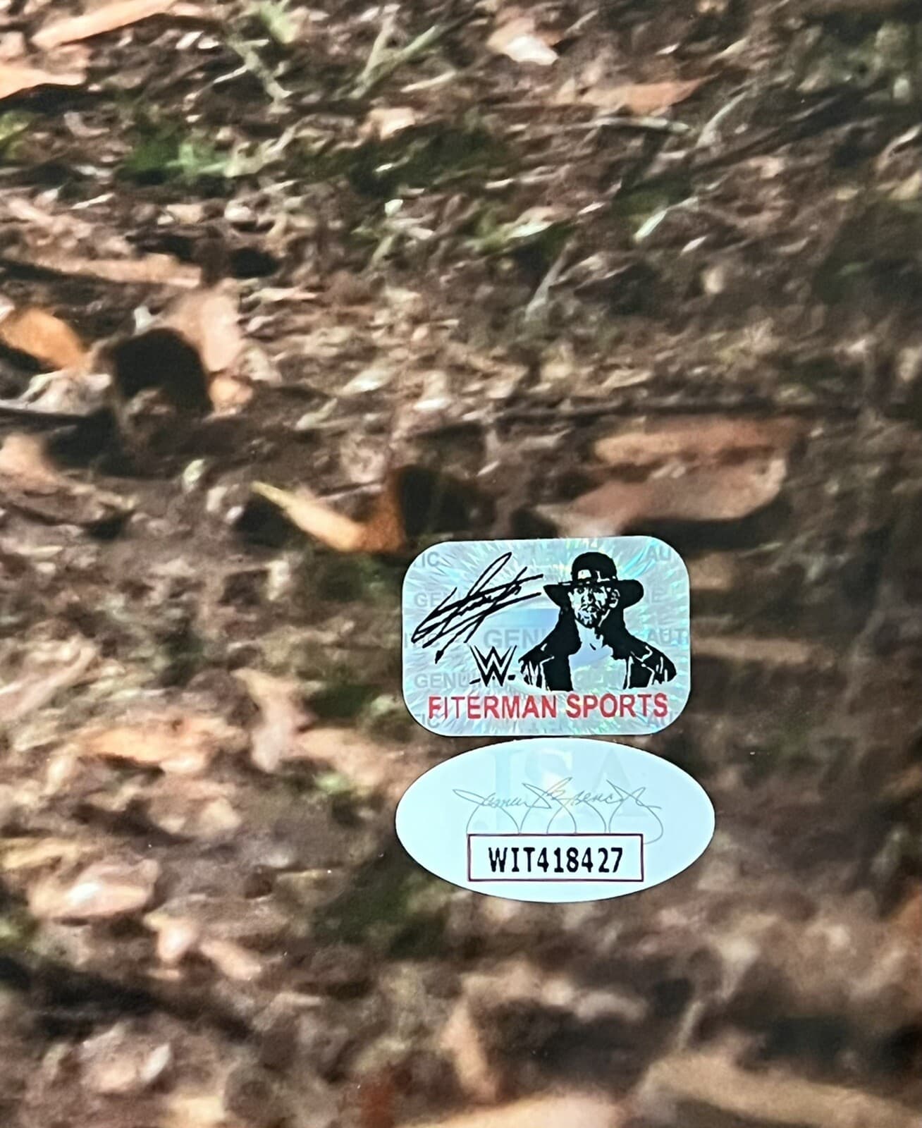 WWE THE UNDERTAKER SIGNED 24X36 AUTOGRAPHED WRESTLING PHOTO WITH JSA COA RARE 5