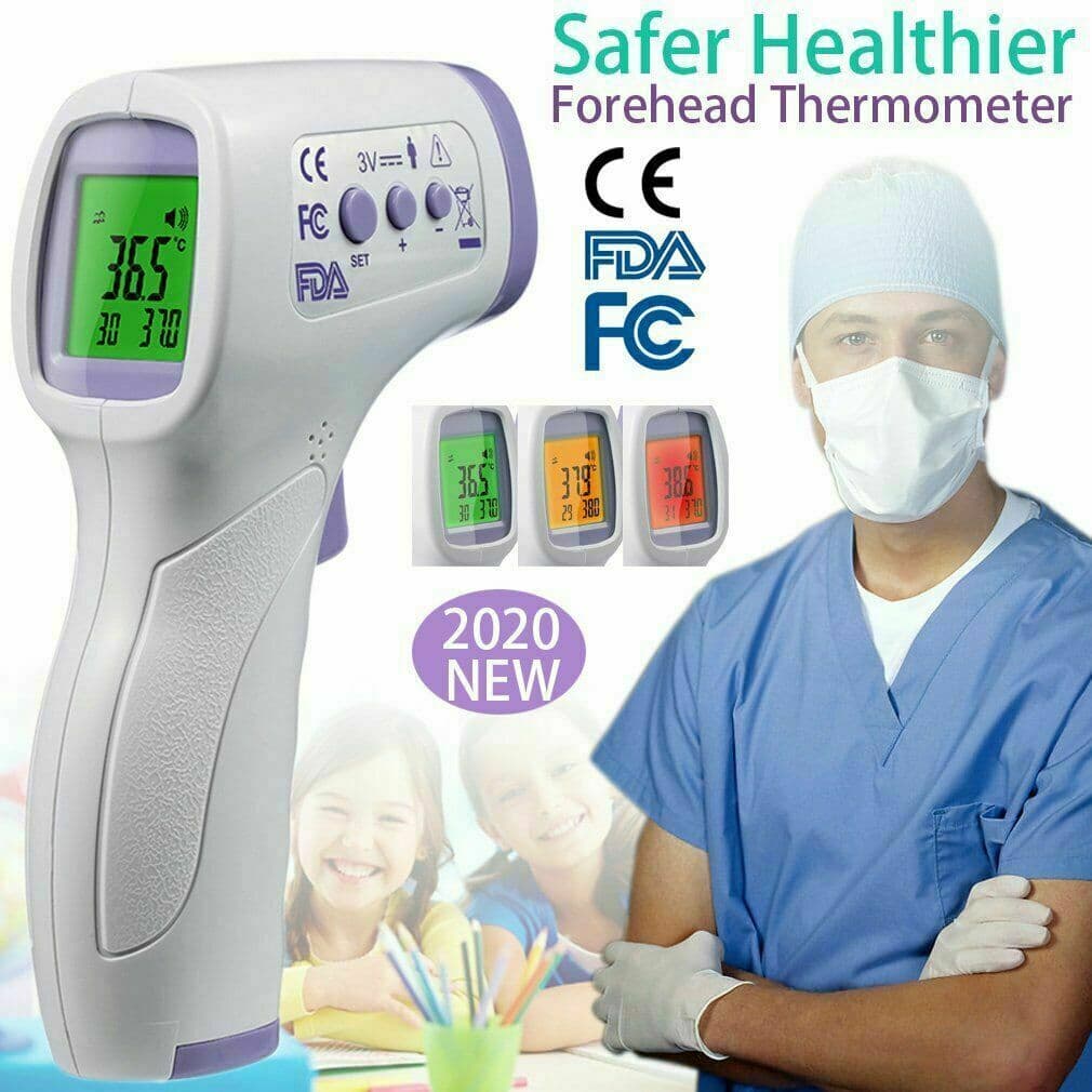 CE FDA Medical Grade NON-CONTACT Infrared Forehead Thermometer LCD Laser IR USA 2