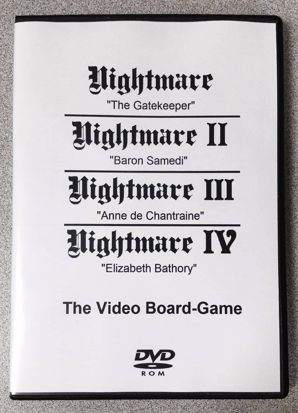 Nightmare I II III & IV / 1 2 3 & 4 Video Board Game Video Tape DVD Combo Pack! 2