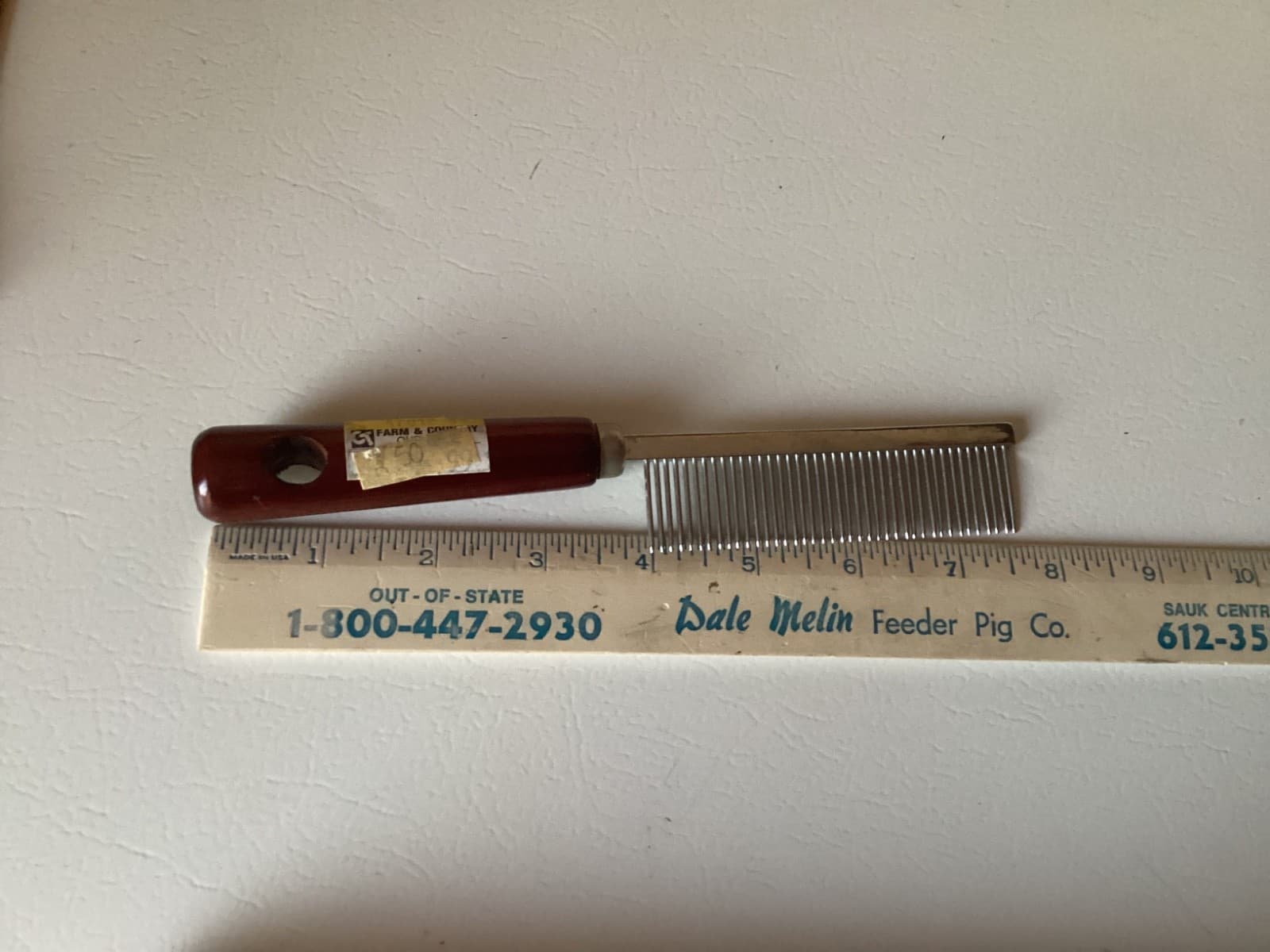 Horse Grooming Mane Comb 8" Aluminium, wooden handle Grooming Tool 3