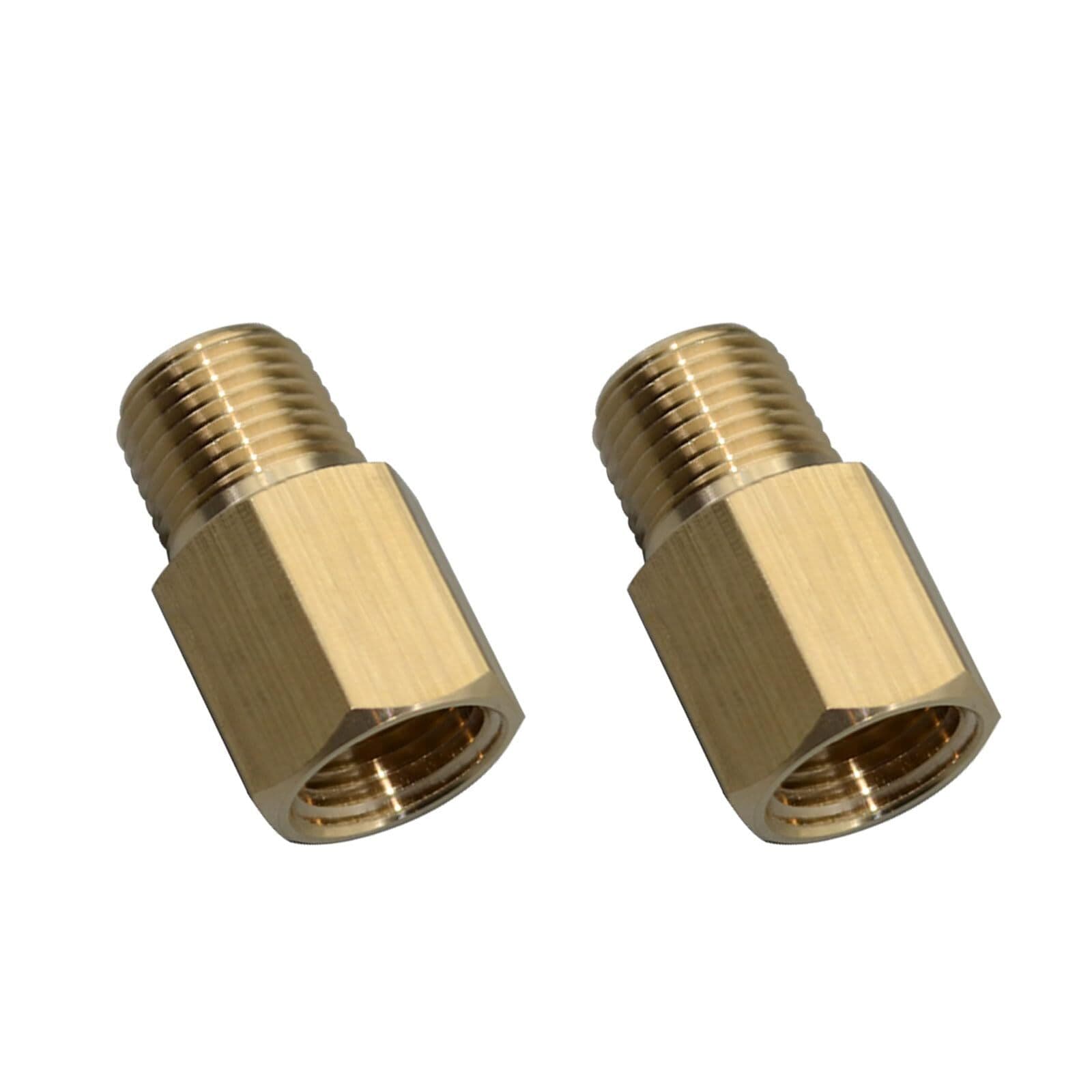 2PCS 1/8 BSPT Male to 1/8-27 NPT Female Thread Adapter for Gauge 5