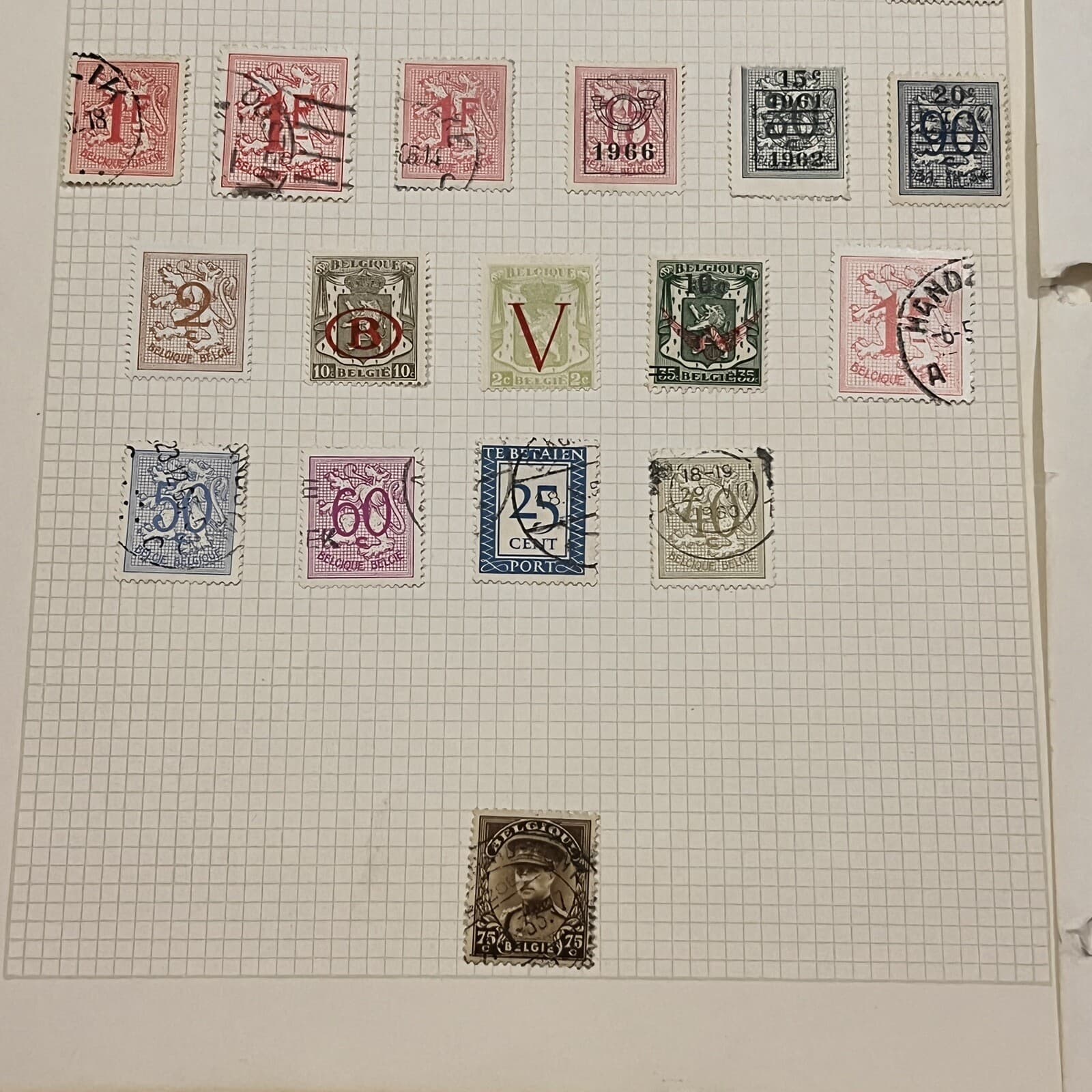 BELGIUM STAMPS ON ALBUM PAGES OVERPRINTS, NUCLEAR, RED CROSS & MORE #1 2