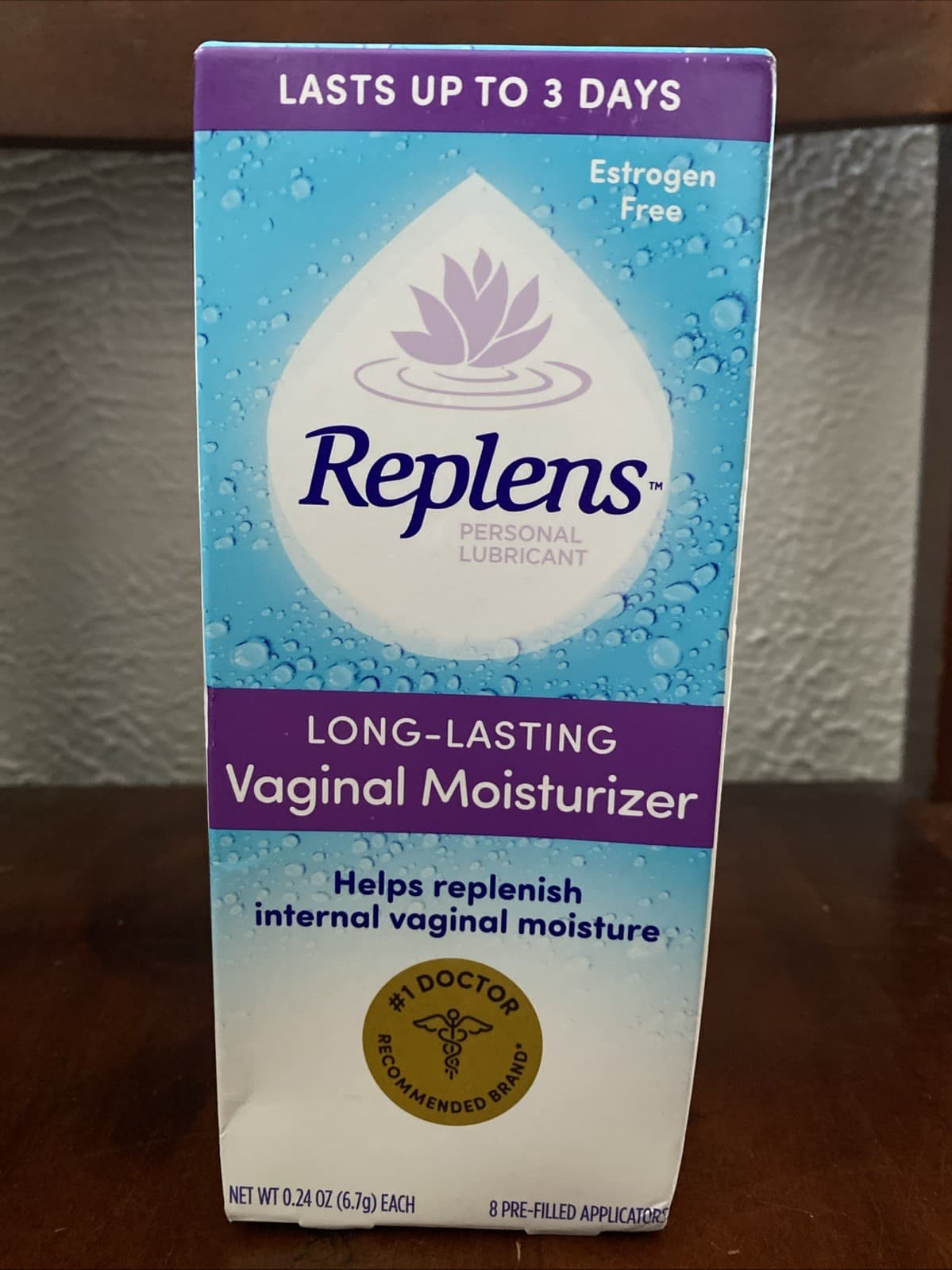 REPLENS Long-Lasting Vaginal Moisturizer 8 PRE-FILLED Applicators Exp 9/2026