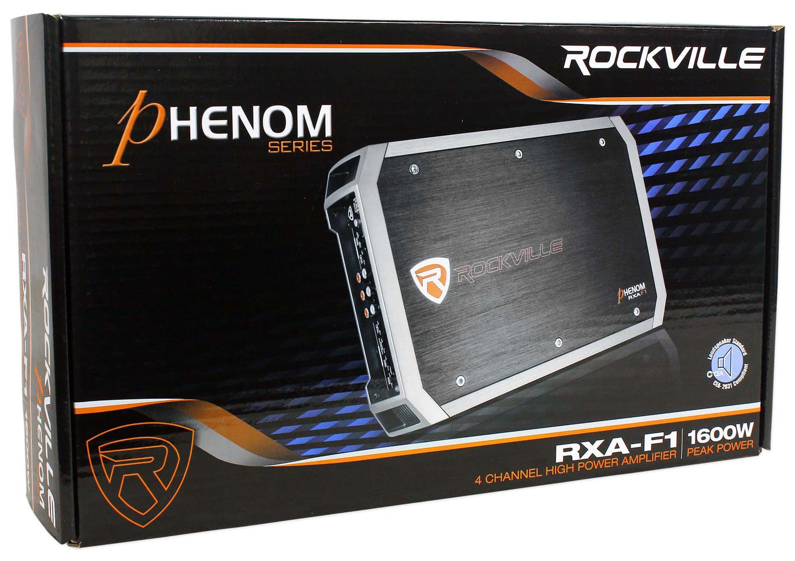 Rockville RXA-F1 1600 Watt Peak/400w RMS 4 Channel Amplifier Car Stereo Amp 5
