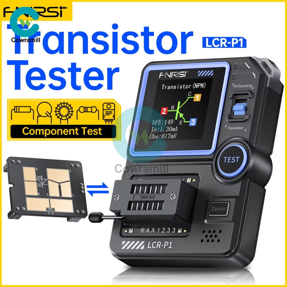 FNIRSI LCR-P1 Transistor Tester Diode Triode Capacitance Meter LCR ESR MOSFET US 2