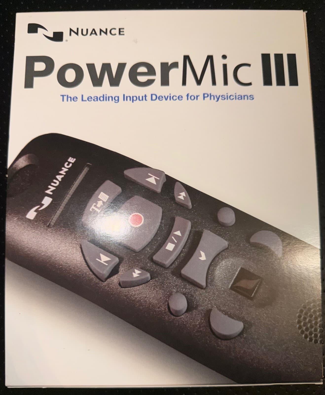 Nuance Dragon PowerMic III Handheld Dictaphone Microphone 9 Ft Cord 0P0WM3N9 3