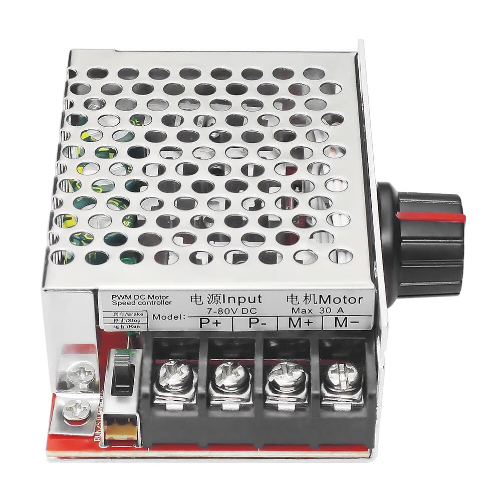 DC 7-70V 30A PWM HHO RC Brush Motor Speed Controller Power Wheel Dimmer 12V 24V  2