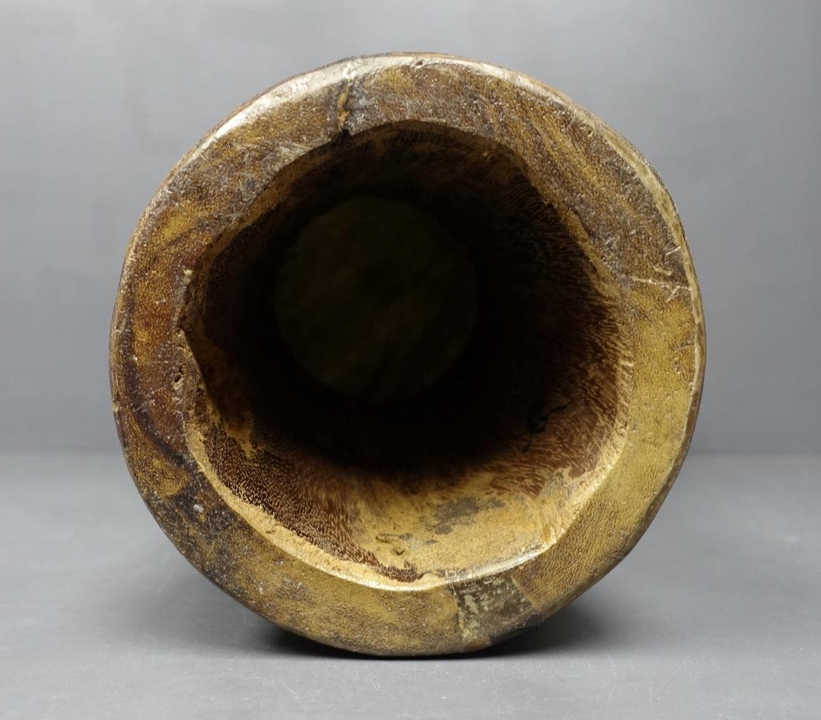 KAMBALA Hand Carved Folk Drum 10"D x 20"H Goat Skin Head 6