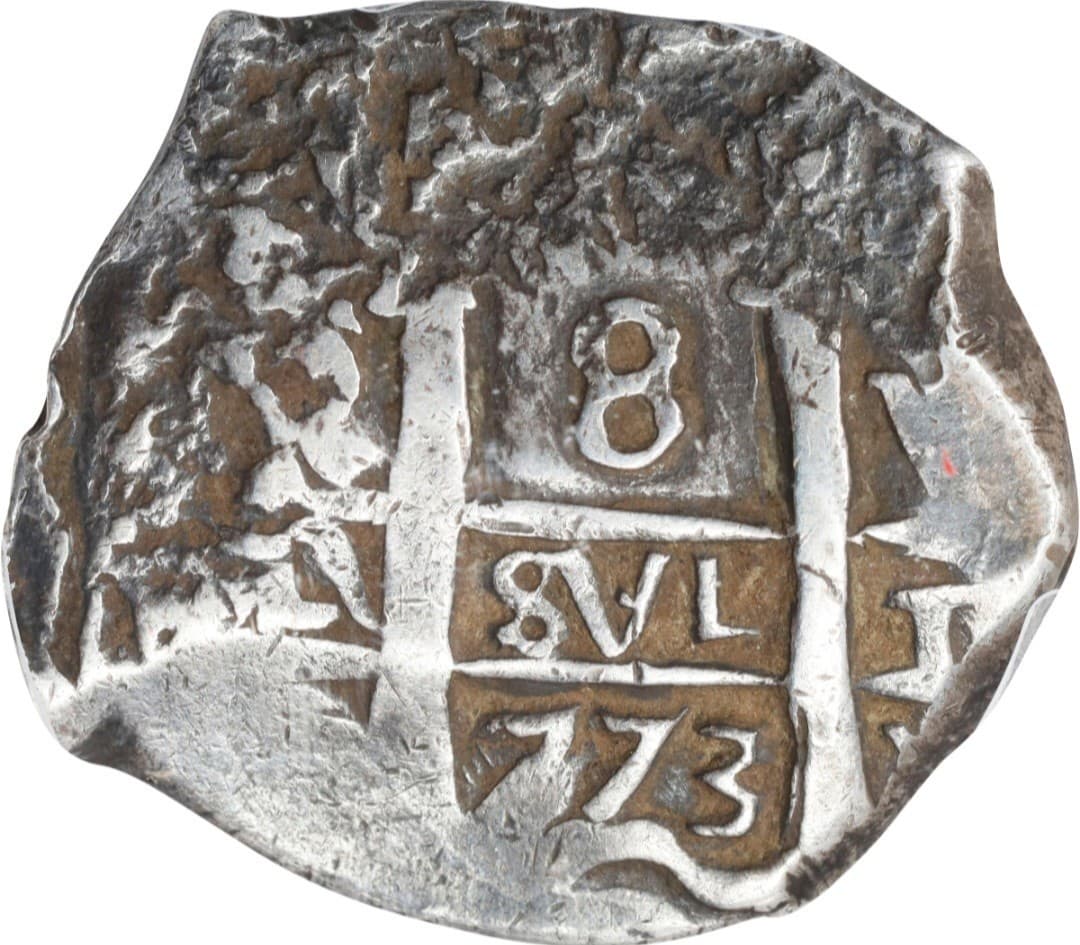 1773 Potosí Bolivia Cob 8 Reales - PCGS VF35 - Final Date of Cob Issue 3