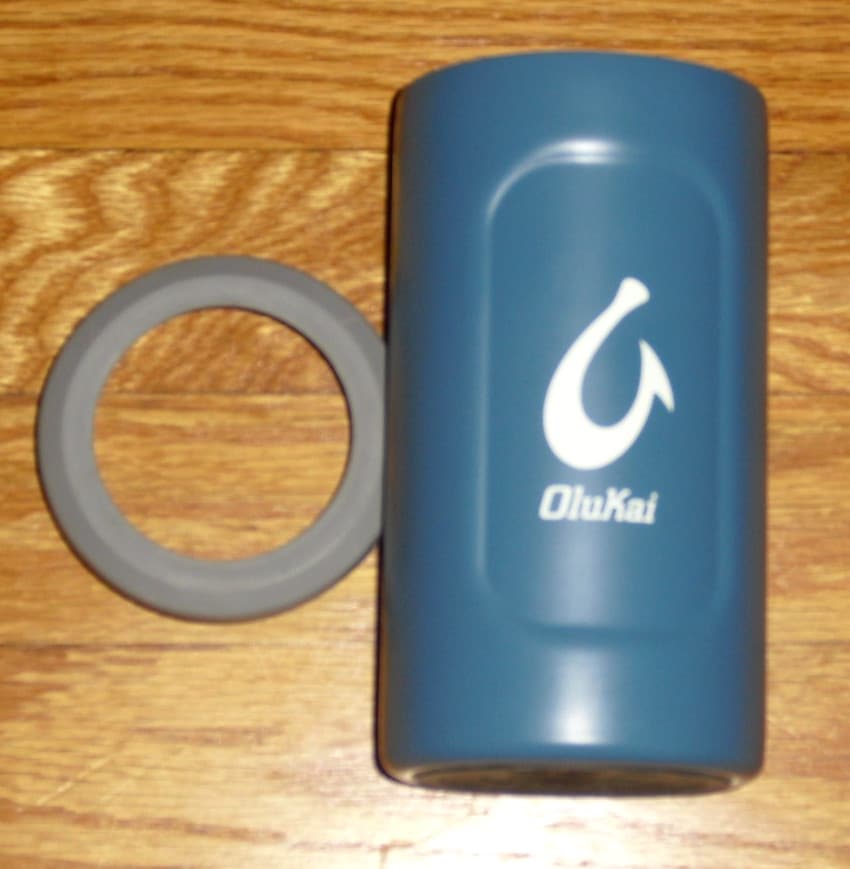 OluKai Stainless Steel Teal Blue Can Bottle Insulator Koozy 12 oz 5