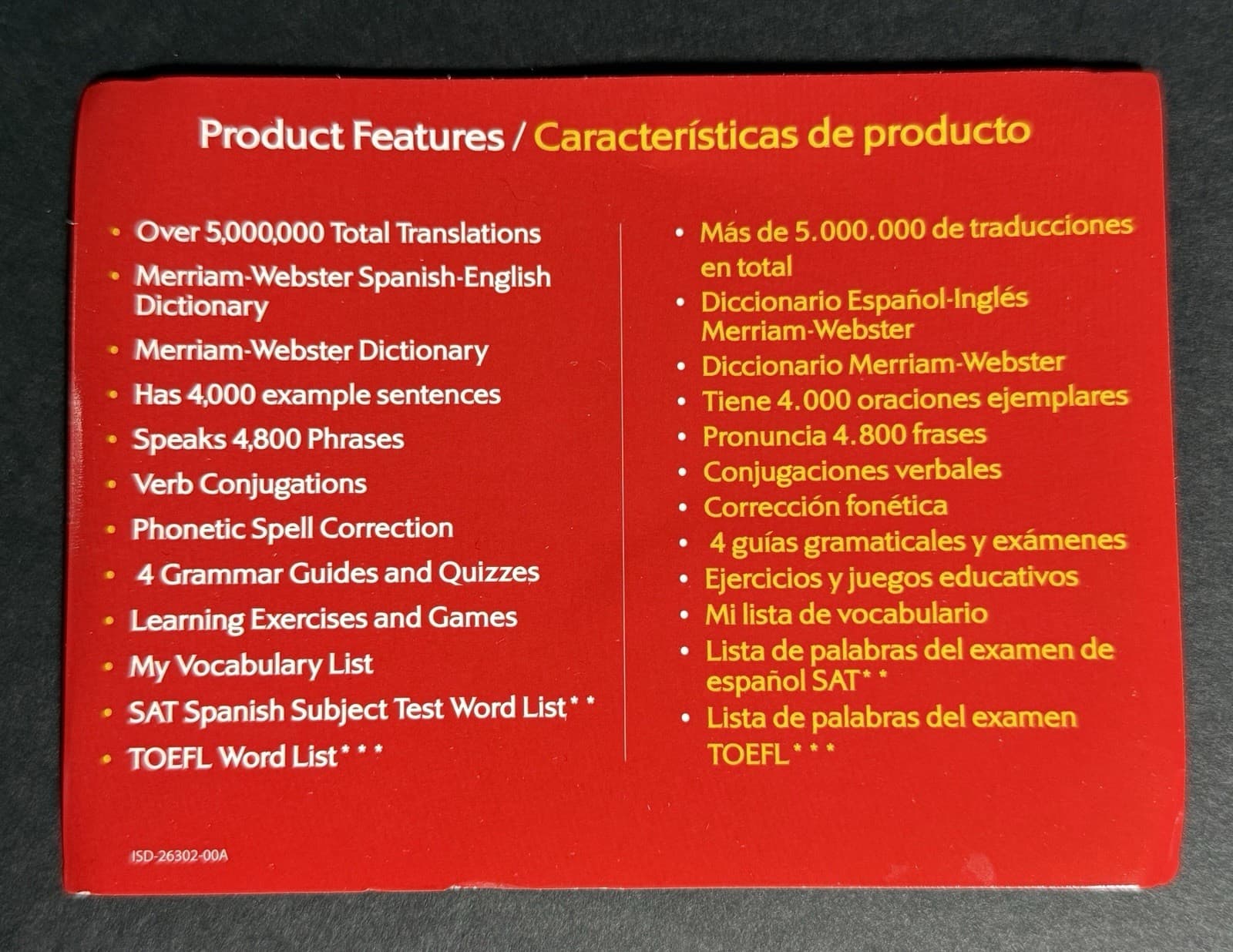Franklin BES1890 Speaking Spanish English Electronic Dictionary New with No Box 4
