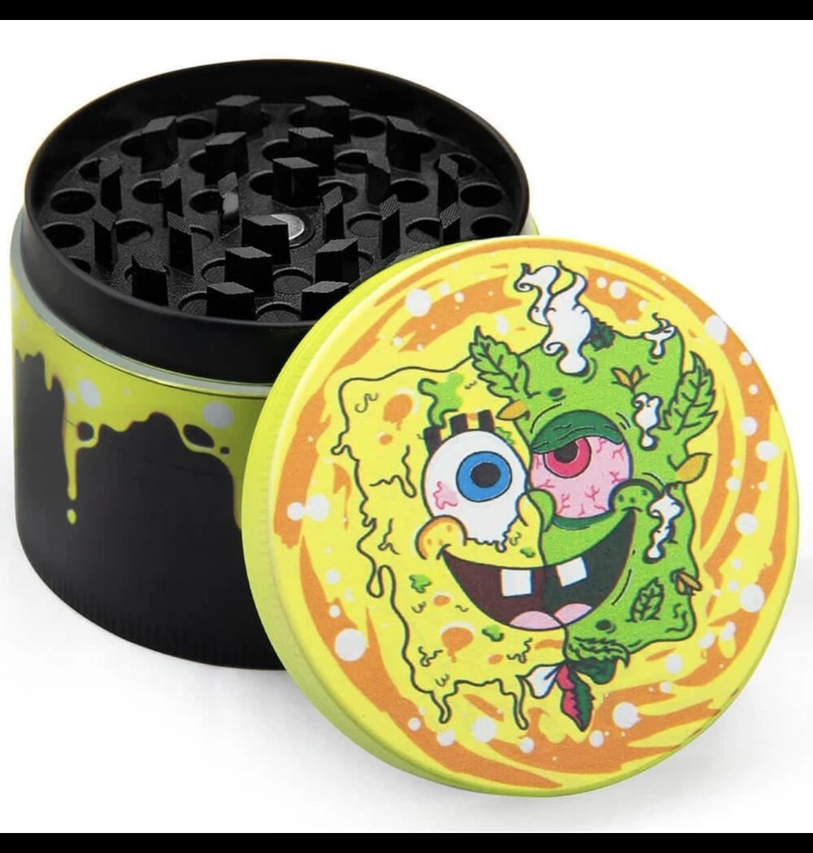Spongebob Grinder Crusher 4-Layer50mm Herb & Tobacco Grinder Alloy Metal