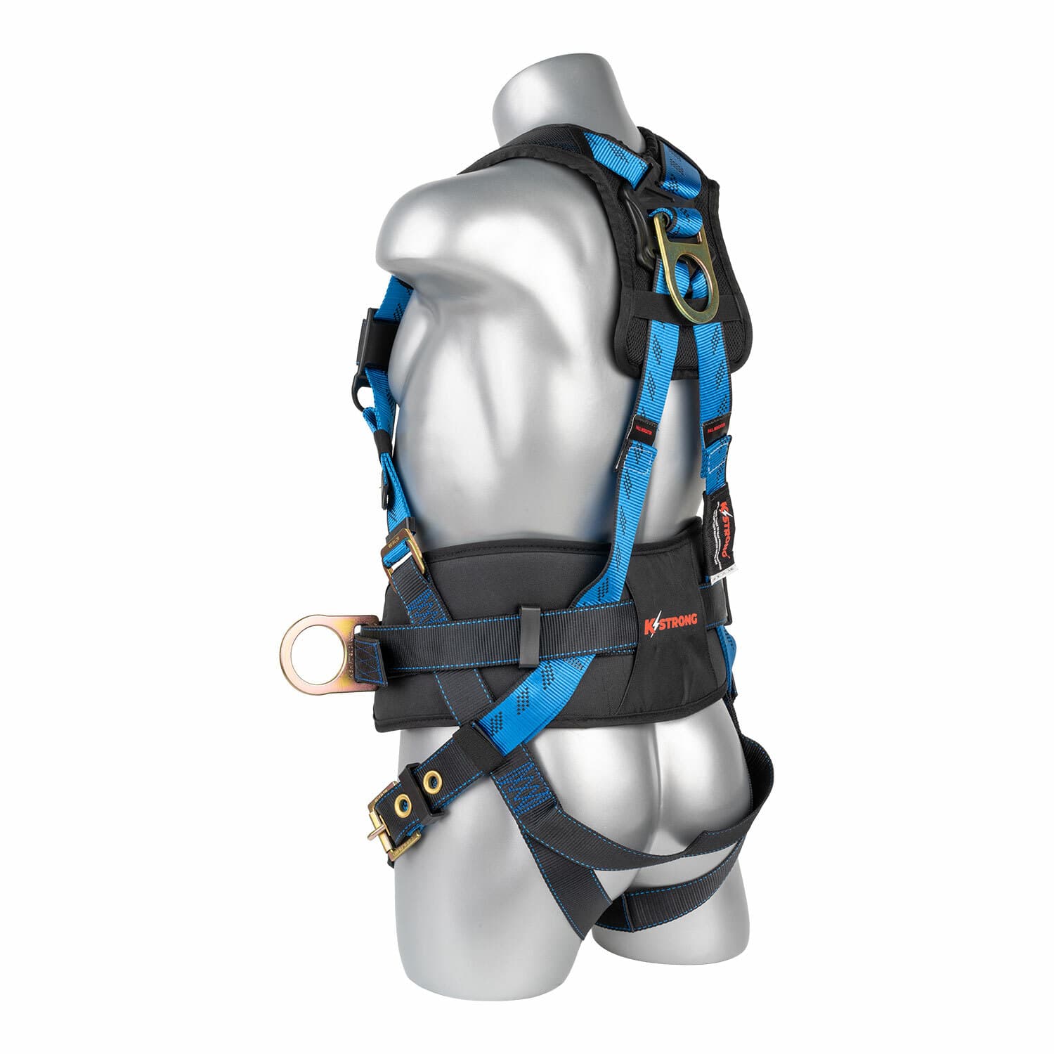 Full Body Safety Harness Fall Protection 3D-Ring Back Support Belt Shoulder Pad 3