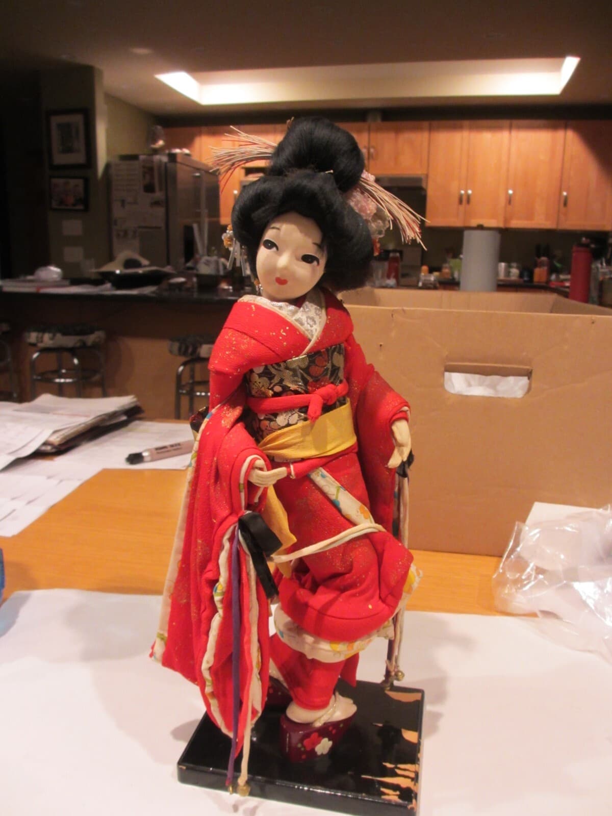 Vintage Japanese Doll Kimono Geisha Yoshitoku Traditional Folk Craft Japan 2