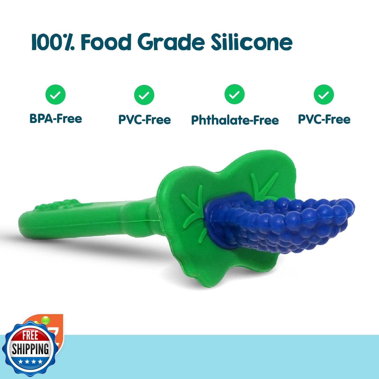 RaZ-Berry Baby Spoon/Baby's First Spoon / 100% Silicone 5