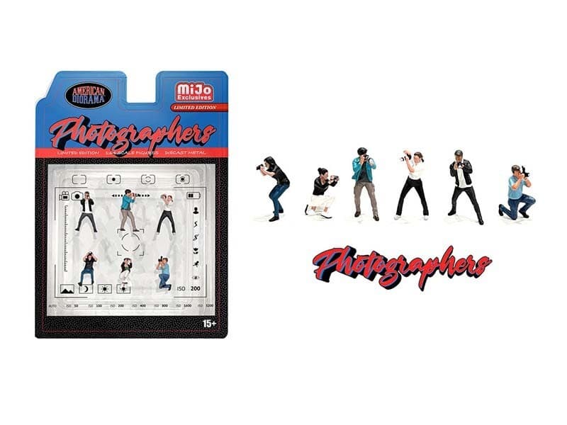 Photographers Figures Set Diecast 1:64 Scale Model - American Diorama AD2414