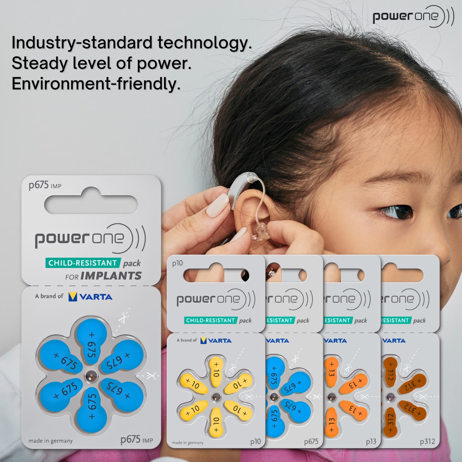 Power one Size 675P Cochlear Implant Plus Hearing Aid Batteries (120 Batteries) 4