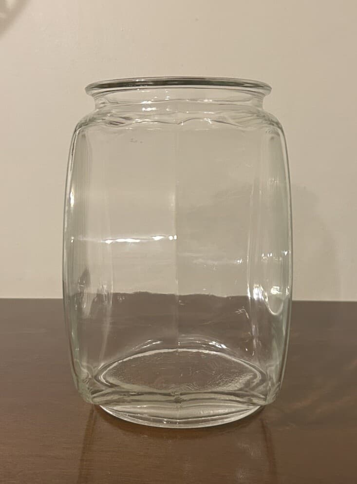VTG 1960s Clear Glass 1 Gallon Canteen Style Fish Bowl 8.5” Aquarium Terrarium 2