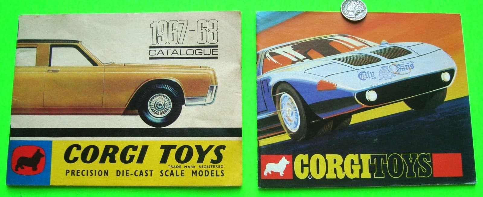 5 Diff 1966 to 1976 CORGI DIECAST TOY / MODEL CAR COLOR BROCHURES 160-pgs XLNT 2