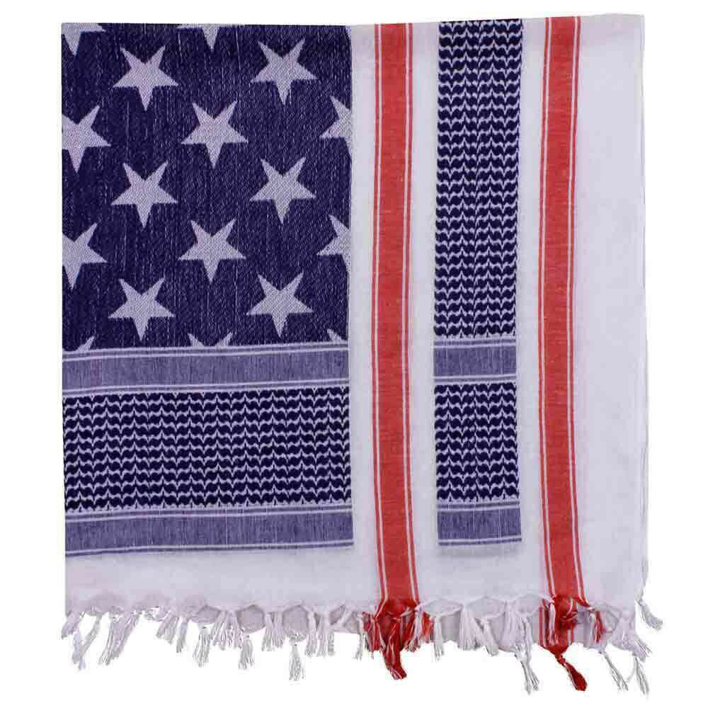 Stars and Stripes US Flag Tactical Shemagh Scarf Arab 100% Cotton 3