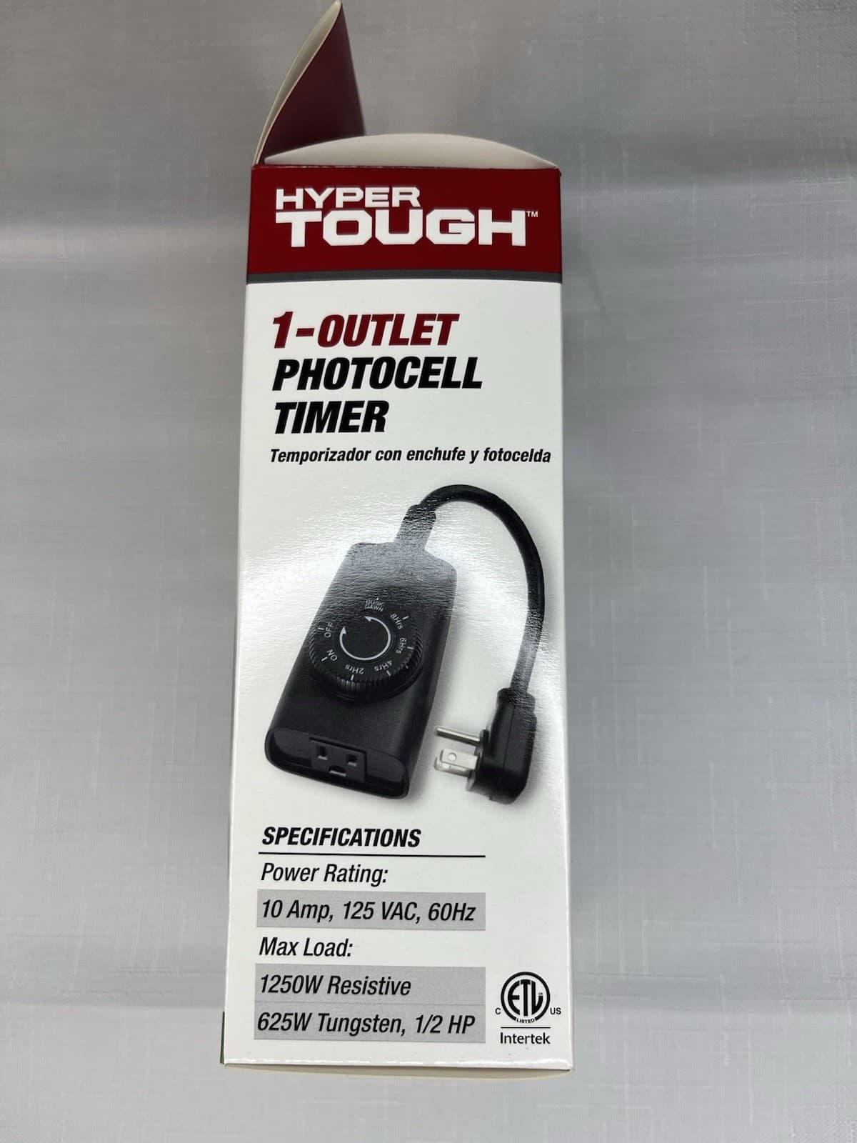 NEW Hyper Tough 1-Outlet Indoor Outdoor Photocell & 24 Hour Timer # HTH2062 3