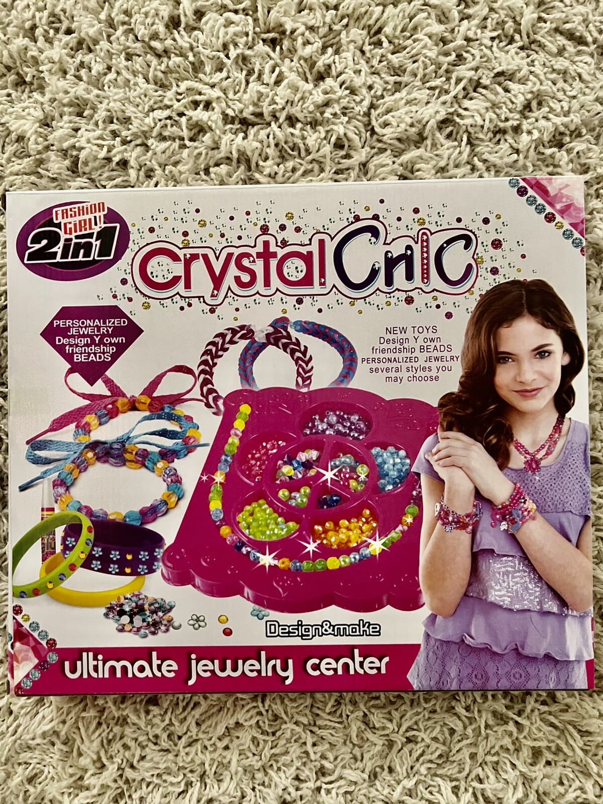 New~Crystal Chic~Ultimate Jewelry Center~Bead Kit~Personalized~Girls~572 PCs~Toy 3