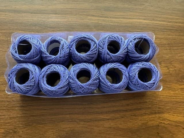 Crochet/Embroidery Thread Cotton Yarn Cornflower Blue DMC #792 - Set of 10 rolls 3