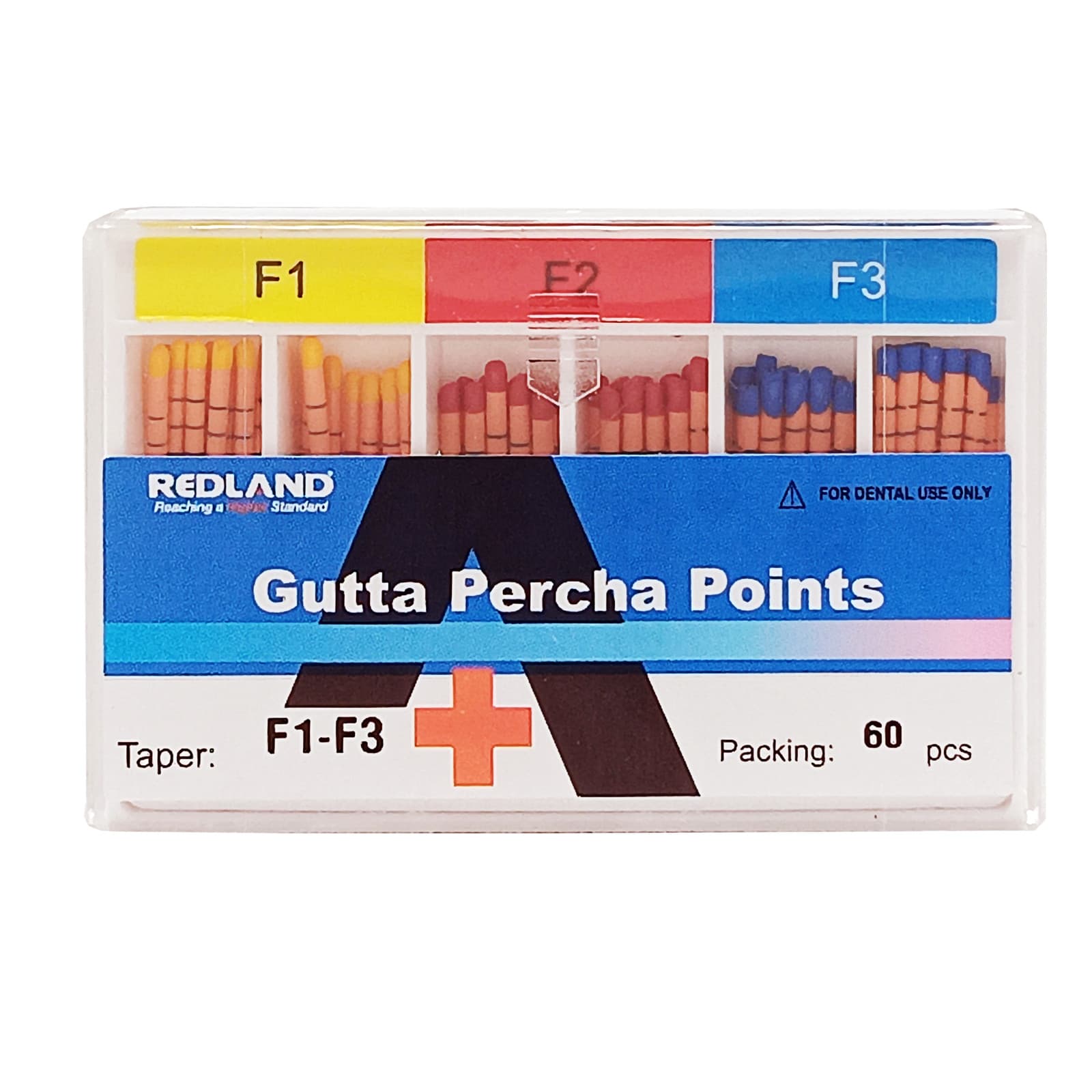 REDLAND Gutta Percha F1,F2,F3,F4,F5 100/Pk for Special TAPERED FILES (MM marked)