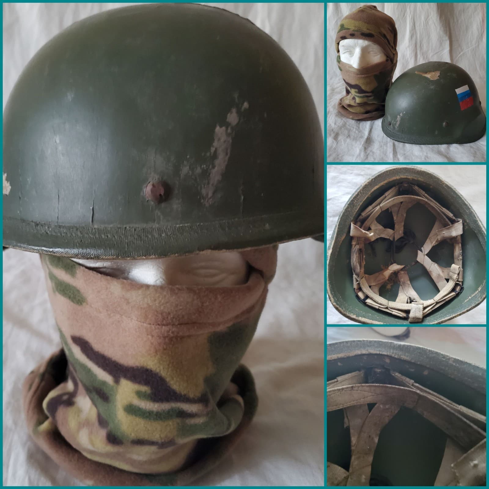 Russian  Army  Hat Cap   soldier head protection  camo  6B26  sz III hood