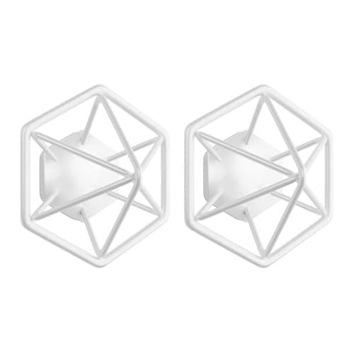  Wall Hooks for Hanging, Heavy Duty Towel Hooks for Bathrooms, Decorative White 2