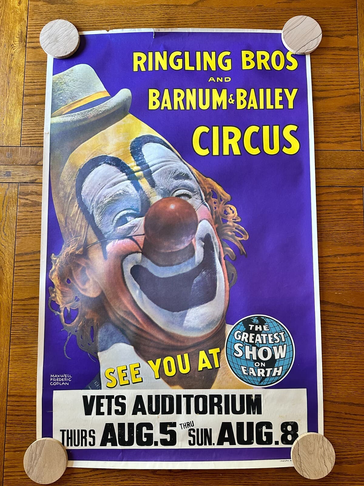 1969 Ringling Bros Barnum Bailey Circus Poster LARGE 42.5" x 27" ORIGINAL! 2