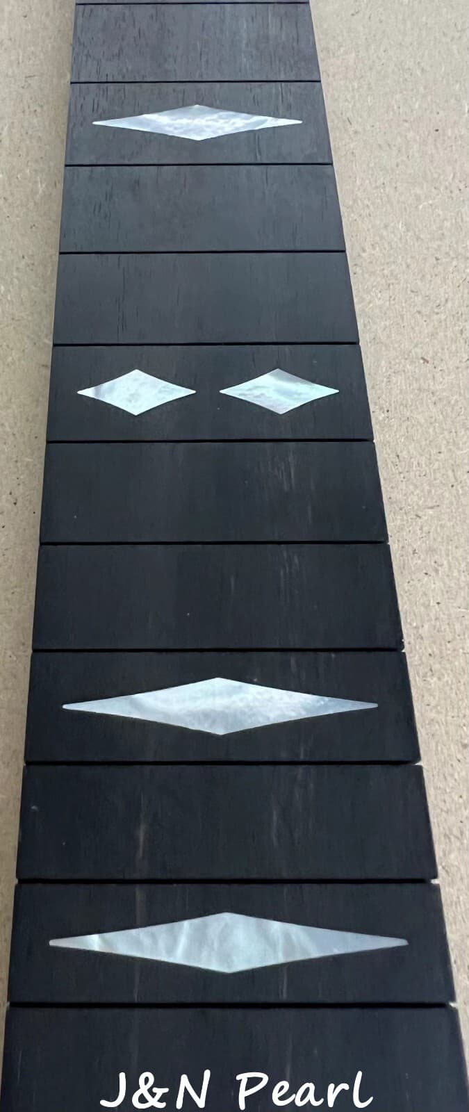 Custom Made 25”/635mm Scale Ebony Fretboard Inlaid 10pcs Figured MOP Diamonds 6
