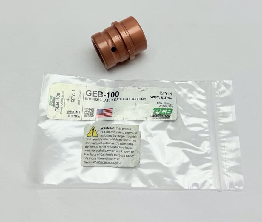 GEB-100 PCS, Bronze Plated  Ejector Bushing 6