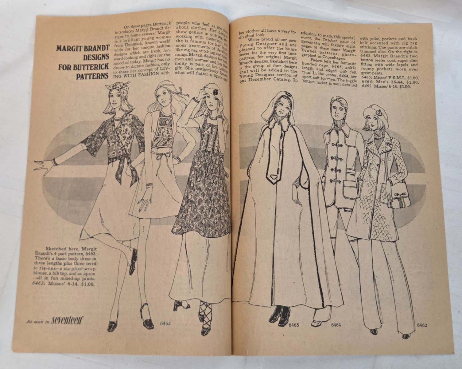 Butterick Fashion News Vintage January 1971 Pamphlet Advertisement Vol 1 No. 7 6
