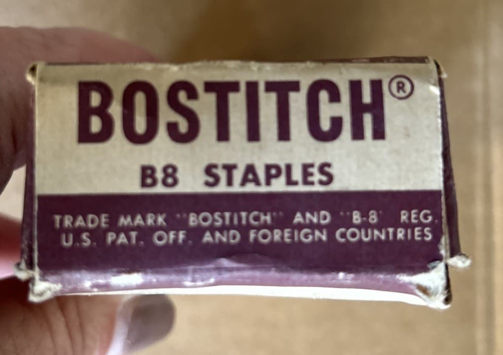 Vintage Bostitch Staples For B8 Stapler STCRP2115-1/4" 3
