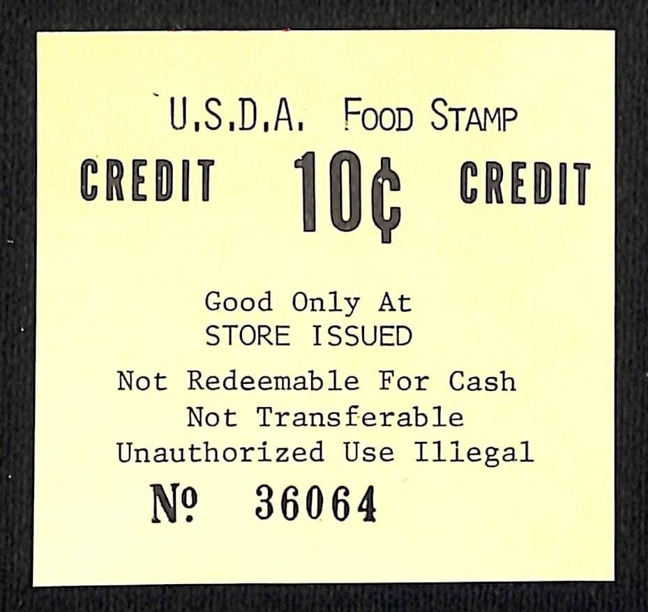 USDA Food Stamp 10c Credit (Schenectady, NY) c1972-75 VGC