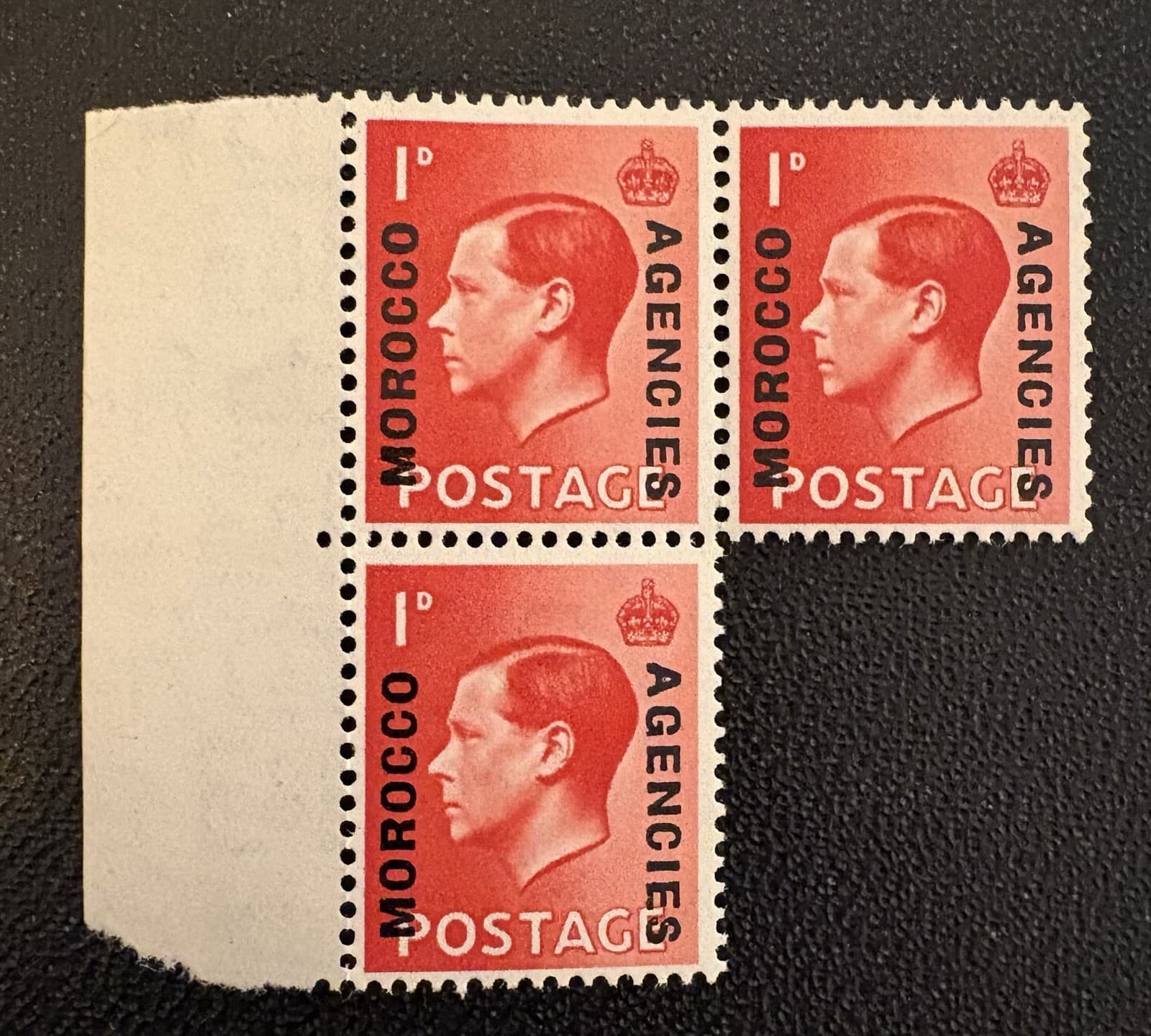 KEVIII Stamps 1936 Morocco / Tangiers Overprints Set Of 3 Full Set UM Mint 2