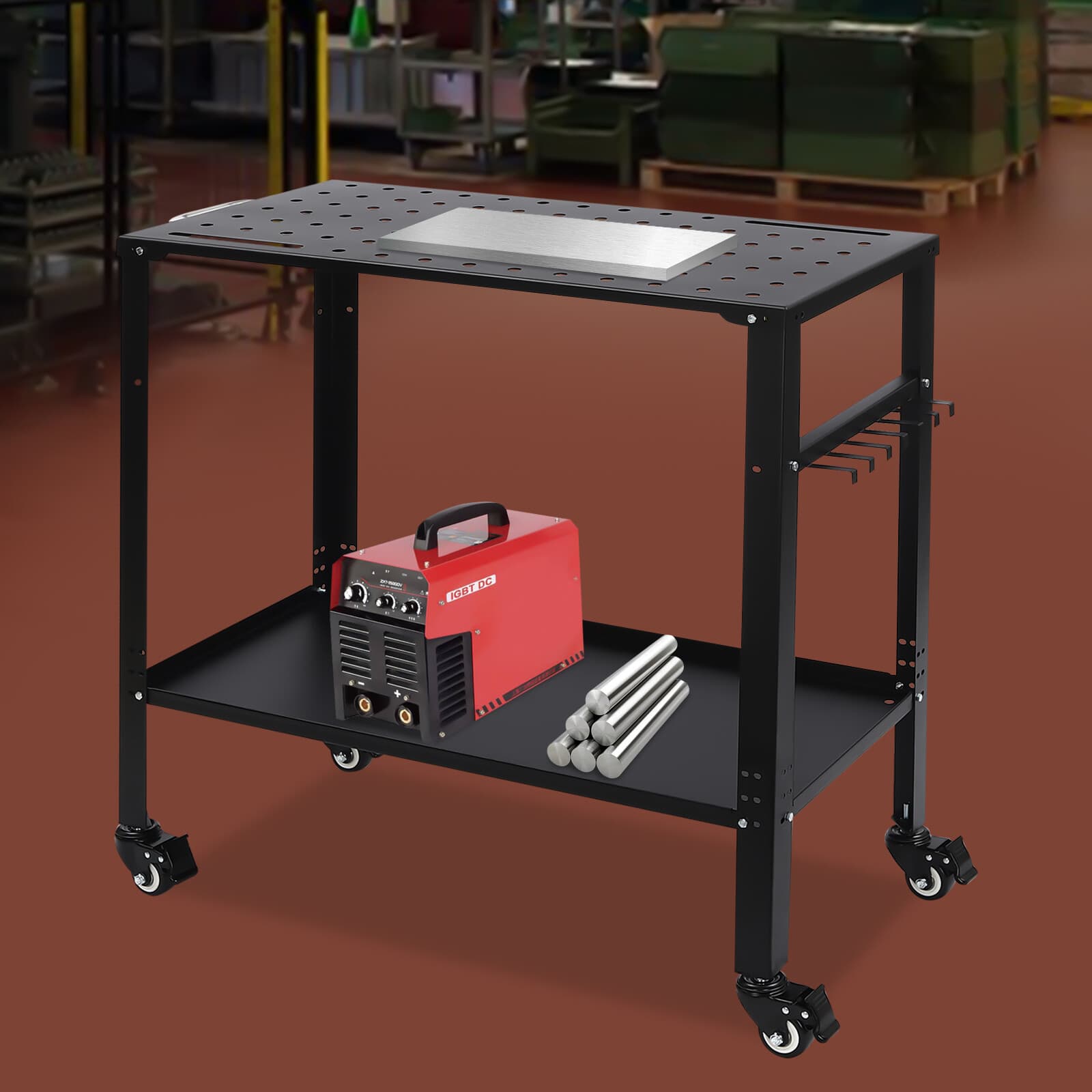 Heavy-Duty Welding Table with Adjustable Tray & 1200 Lbs Load Capacity 3