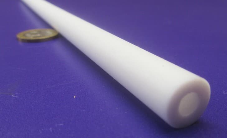 PTFE Teflon Straight Tube 1/2" OD x 1/4" ID x 1/8" Wall x 1 Foot Length 2