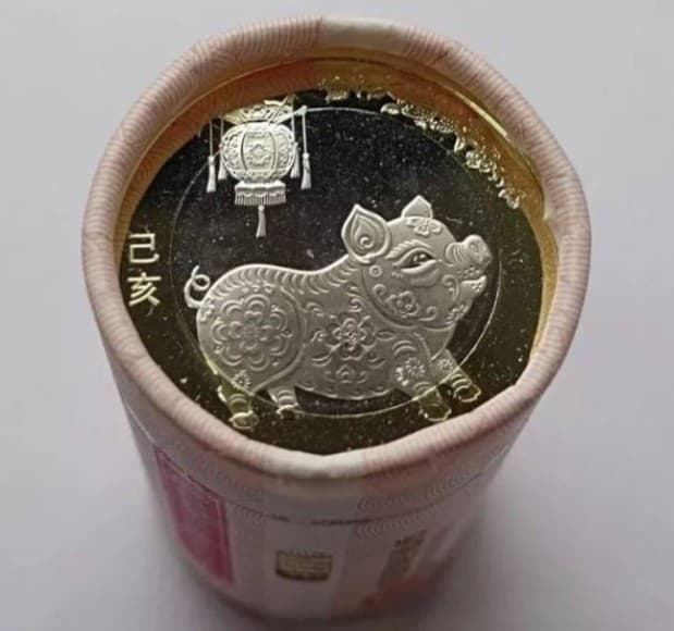 Lunar Series New Year Pig Coin 2019 China 10 Yuan / Brand New/ 1 Coin 猪年纪念币!