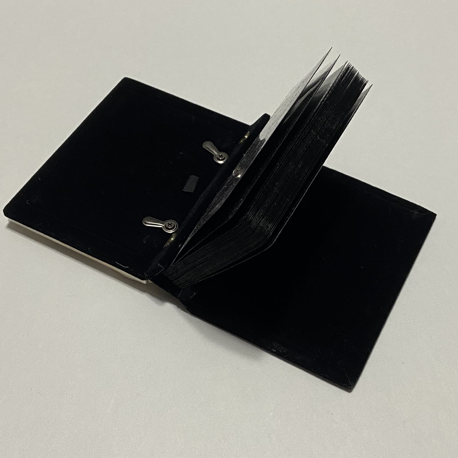 Godinger Baby Photo Album Bears Silver & Black Purse Size Holds 50 2x3 Pictures 6