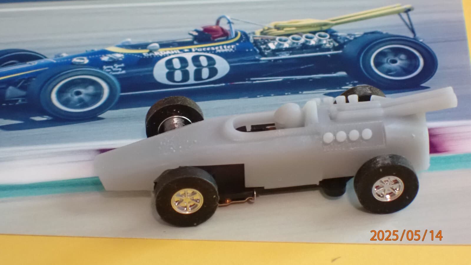 HO Slot Car Body - 1966 Eagle Indy Car-HQ 3D Printed - JAG ST-8 Tjet Slim Line