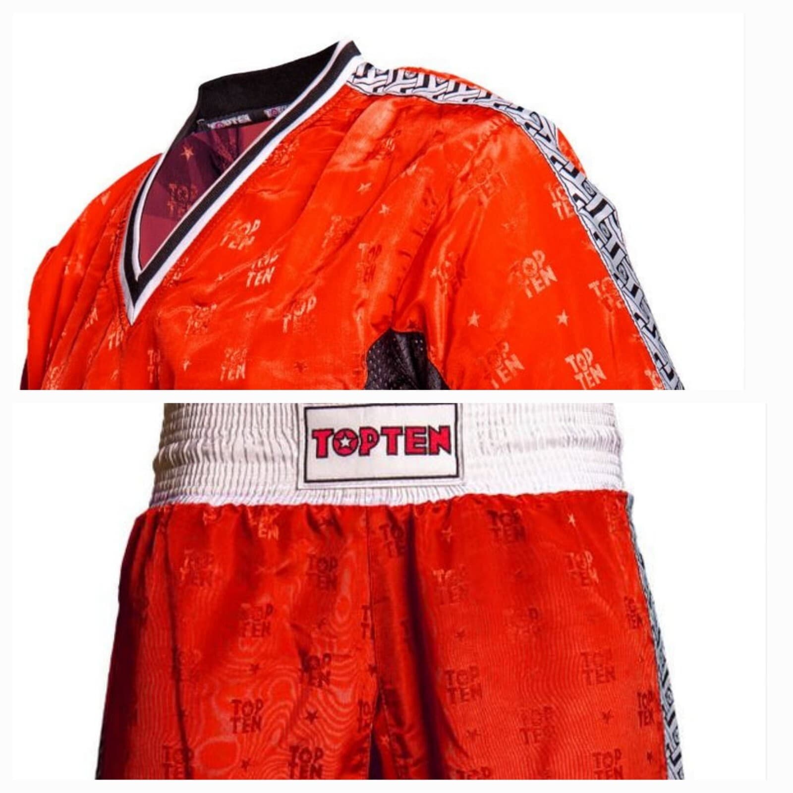 TOP TEN SPORT KARATE KICKBOXING ULTRALIGHT PRISM RED  Uniform Gi MMA TKD Martial 2